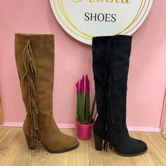 Stivale Frange Camoscio