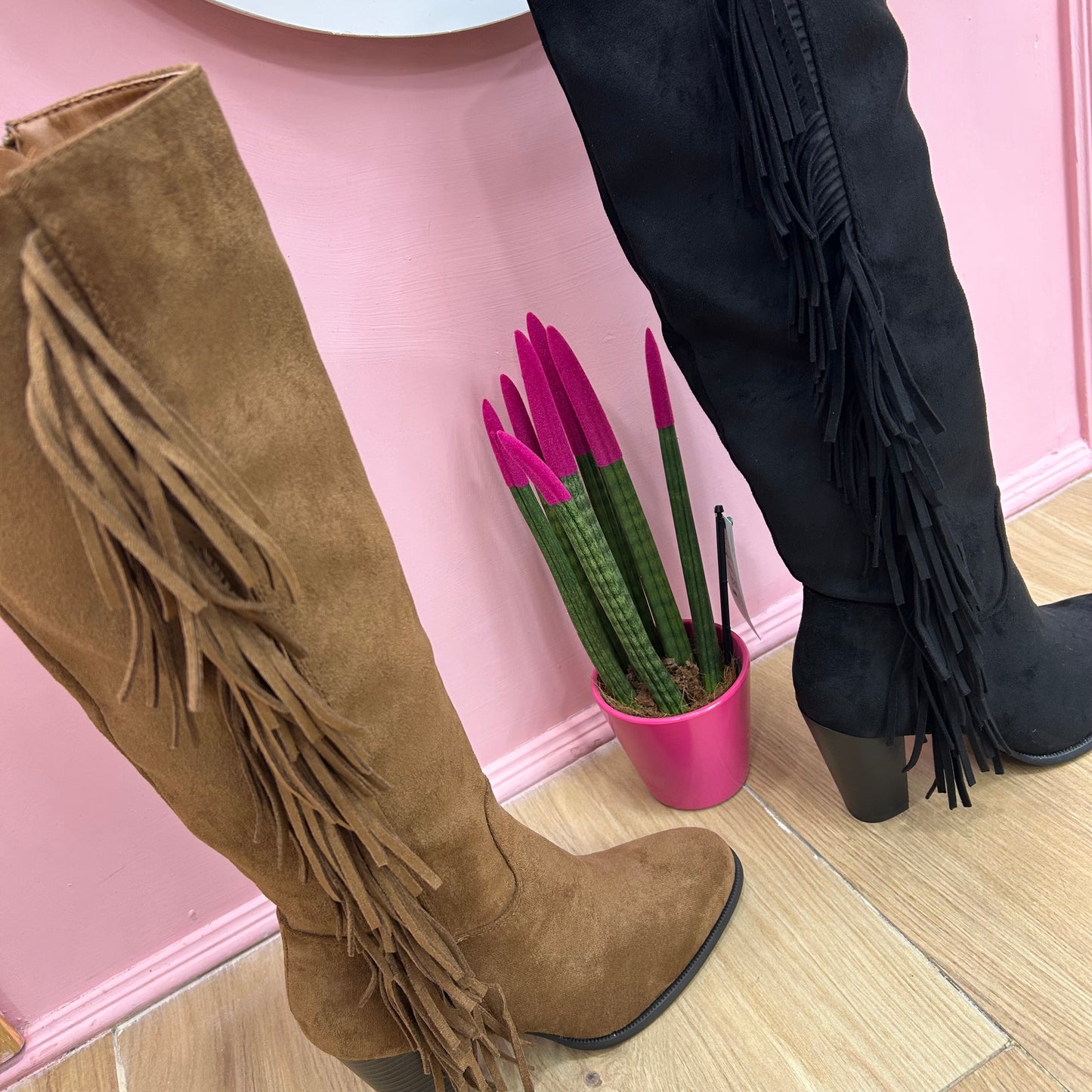 Stivale Frange Camoscio